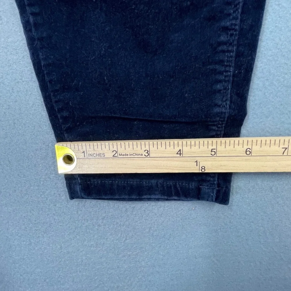 Buffalo Navy Icon Mid-Rise Slim & Sculpt Cord Skinny Pants Women 8